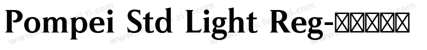 Pompei Std Light Reg字体转换